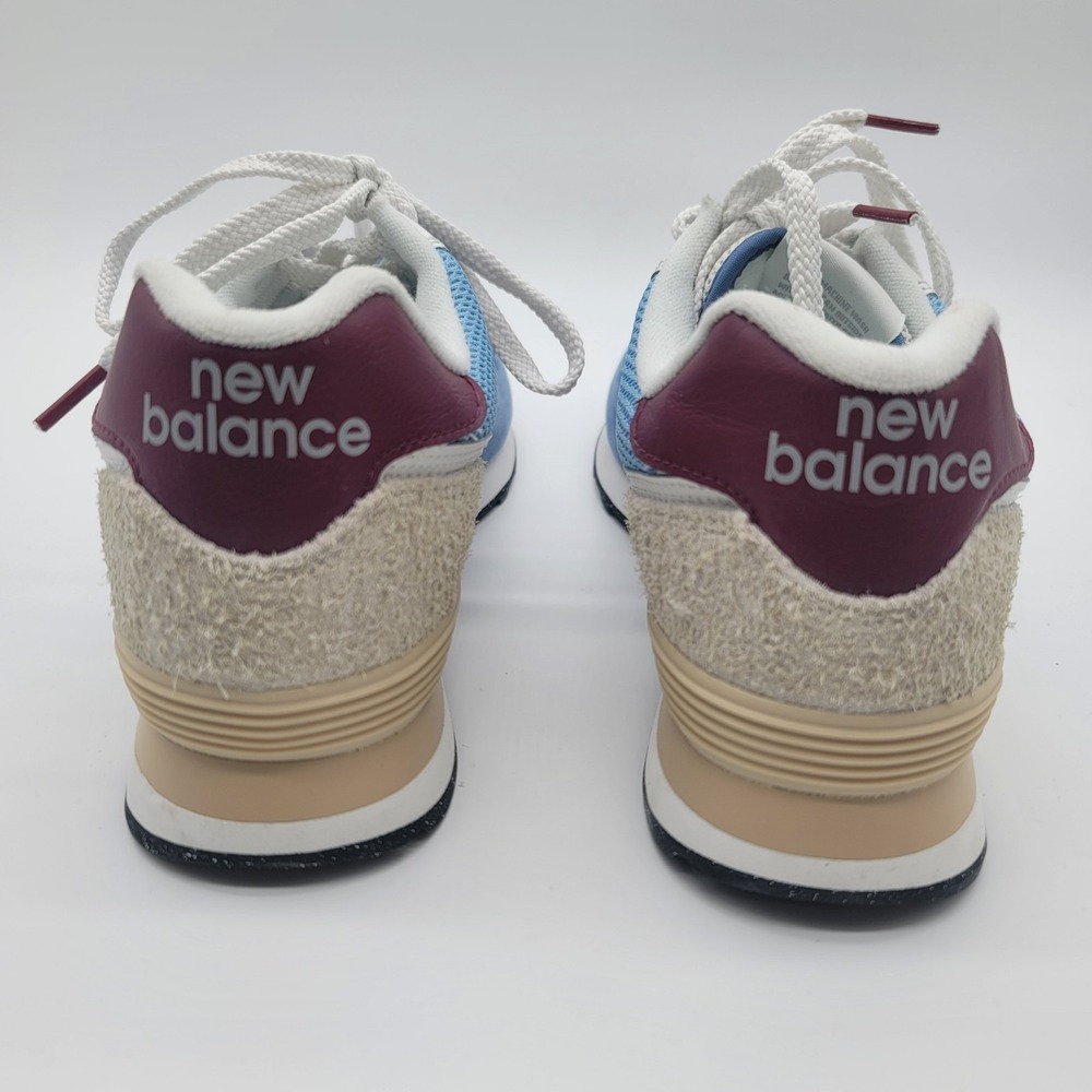 New Balance 574 U574SPR Blue Burgundy Sneakers Shoes NWOB Men's 10 - Picture 3 of 11